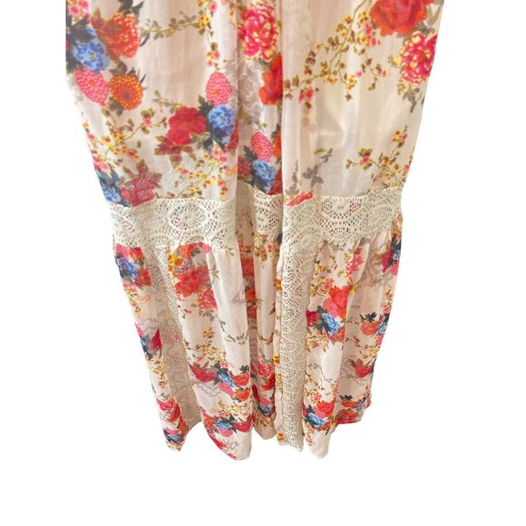 Love, Fire Floral Long Maxi X-Small Womens Summer Beach Dress - Picture 8 of 8